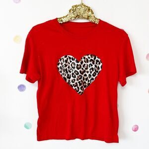 Leopard heart t-shirt 